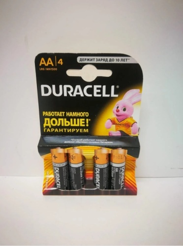 D2A/4B Батарейки Duracell пальчиковые алкалиновые 4 шт (HY-40520-7c--288)