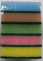 LJW-2 Губки для мытья посуды 5шт/уп 9*6 (20804-59-3-200)